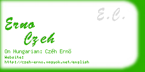 erno czeh business card